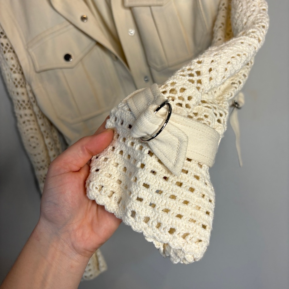 Veronica Beard Aylin Crochet-Sleeve Jacket - Picture 5 of 11